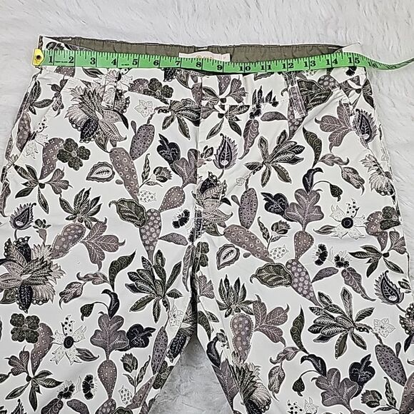 Tory Burch Women's Floral Leaf Printed Trousers Size 27 - Picture 5 of 8